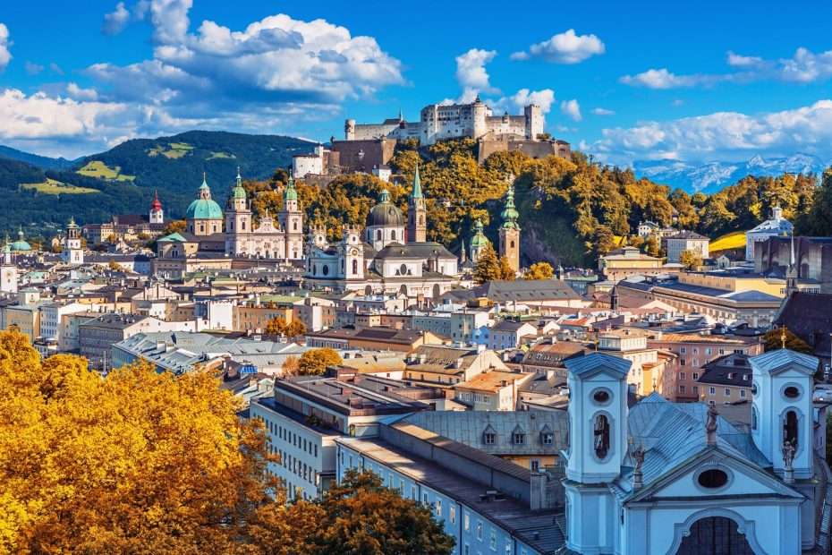 Zamek i miasto w Salzburgu