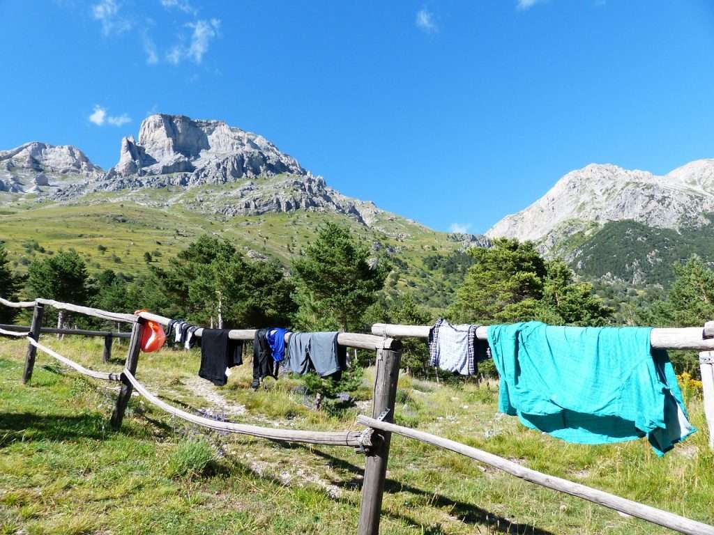 Hiking clothes for holiday in the mountans